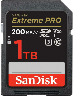 Карта памет SANDISK Extreme PRO SDHC, 1TB, UHS-1, Class 10, U3, 140 MB-s