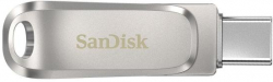 USB флаш памет USB памет SanDisk Ultra Dual Drive Luxe, 256GB, USB 3.1 Gen 1, USB-C, Сребрист