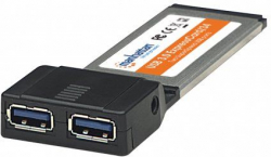 Мрежова карта/адаптер MANHATTAN 151405 :: ExpressCard-34 адаптер за 2x USB 3.0 порта