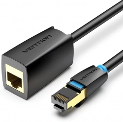 Медна пач корда Vention удължителен кабел Cat.8 SSTP Extension Patch Cable 0.5M Black 40Gbps