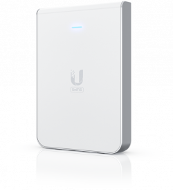 Безжично у-во Ubiquiti U6-IW, WiFi 6, 1x GbE PoE in, 4x GbE за стена