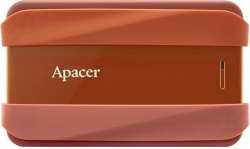 Хард диск / SSD Apacer AC533, 1TB 2.5" SATA HDD USB 3.2 Portable Hard Drive Plastic - Rubber, червен