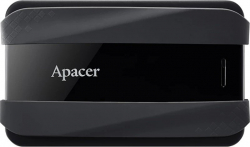 Хард диск / SSD Apacer AC533, 2TB 2.5" SATA HDD USB 3.2 Portable Hard Drive Plastic - Rubber Jet черен