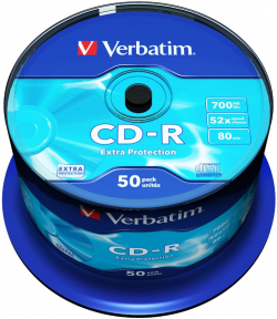 Verbatim CD-R 700MB 52X EXTRA PROTECTION SURFACE (50 PACK)