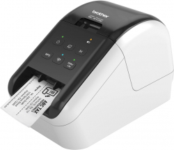 Етикетен принтер Brother QL-810WC, 300 x 300 dpi, 148 мм/сек, 1x USB 2.0, черно/червен печат