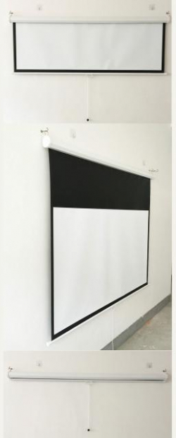 Мултимедиен продукт Проекторен екран за стена ESTILLO Roller Projector, 180 x 180, 1:1