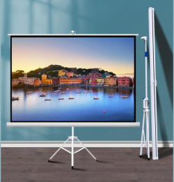 Мултимедиен продукт Проекторен екран на стойка ESTILLO, 240 x 180, 4:3, Бял