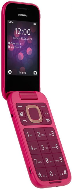 Смартфон Nokia 2660 Flip, 45MB, 128MB, 2.8" 240x320, Unisoc T107​, 0.3 MP, FM радио, 1450 mAh