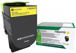 Тонер за лазерен принтер Lexmark Тонер 71B2HY0, 3500 страници-5%, Yellow
