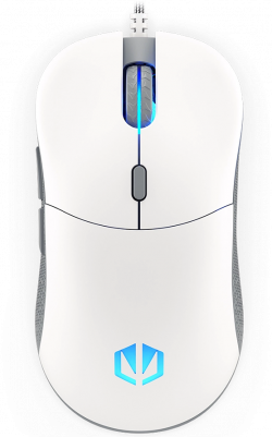 Мишка Endorfy GEM Plus, геймърска , с кабел, 19000 dpi, бял цвят