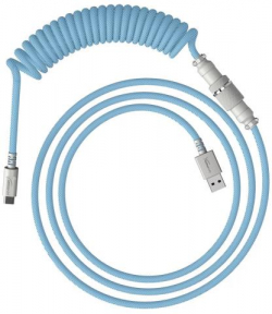 Продукт Кабел за клавиатура HyperX Coiled Cable USB-C Light Blue-White