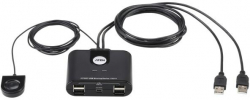 KVM продукт ATEN US224, 2 компютъра към 4 USB периферни устройства