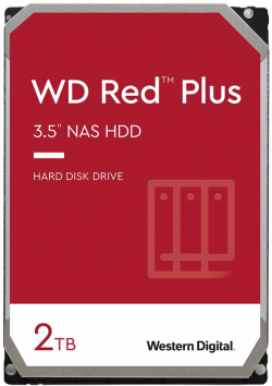 Хард диск / SSD Western Digital Red Plus 2TB, SATA, 3.5", 5400 rpm, 64MB cache, Internal HDD Bulk