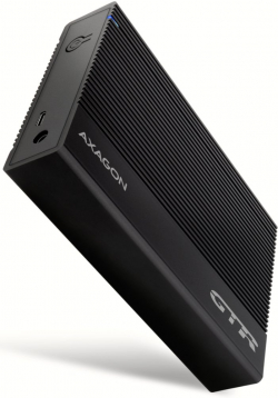 Кутия/Чекмедже за HDD Axagon EE35-GTR, USB Type C 3.2 Gen 1, SATA 6G, 3.5" External, Ribbed, черен