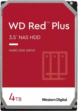 Хард диск / SSD Western Digital Red Plus, 4TB NAS, 3.5", SATA, 256MB Cache, 5400rpm