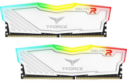 Памет Team Group T-Force Delta RGB White DDR4 -16GB (2x8GB) 3200MHz CL16-20-20-40 1.35V