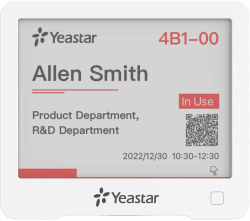 Продукт Yeastar E-Ink Desk Screen DS3504 екран за управление заетостта на работното място