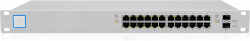 Комутатор/Суич UniFi US-24-250W, 24x 100/1000 Mbps, 2x SFP, PoE, 802.3af/at