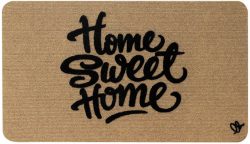 Продукт Olivo Изтривалка Zeus - Home Sweet Home, 100% полиестер , 40 х 70 cm, бежова