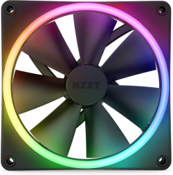 Вентилатор NZXT F140 RGB Duo, Черен