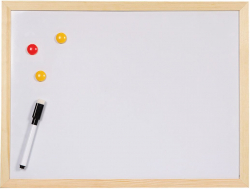 Top Office Бяла дъска, с дървена рамка, 40 x 60 cm на най-ниска цени