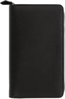 Filofax Органайзер Saffiano Personal Compact, с цип, черен
