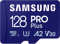 SD/флаш карта Samsung 128GB micro SD Card PRO Plus with Adapter, UHS-I, Read 180MB-s - Write 130MB-s