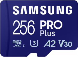 SD/флаш карта Samsung 256GB micro SD Card PRO Plus with Adapter, UHS-I, Read 180MB-s - Write 130MB-s