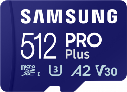 SD/флаш карта Samsung 512GB micro SD Card PRO Plus with Adapter, UHS-I, Read 180MB-s - Write 130MB-s