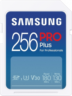 SD/флаш карта Samsung 256GB SD Card PRO Plus, UHS-I, Read 180MB-s Write 130MB-s