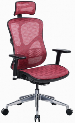 Ергономичен стол RFG TECH@STYLE, Multi-function механизъм, до 250 kg, червен