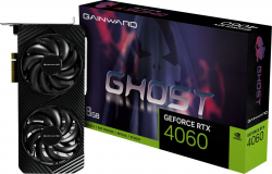 Видеокарта Gainward GeForce RTX 4060 Ghost, 8GB GDDR6, 128 bits, 1x HDMI 2.1, 3x DP 1.4a, two fan