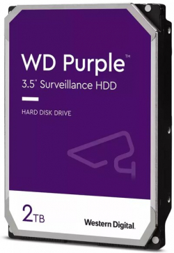 Хард диск за видео наблюдение WD Purple 3.5" 2TB SATA3 WD23PURZ