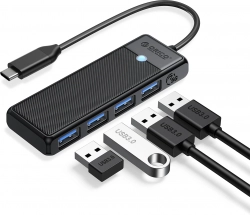 Orico хъб USB3.1 HUB Type-C - 4 x USB3.0 - PAPW4A-C3-015-BK