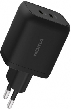 Принадлежност за смартфон NOKIA DUAL PORT WALL CHARG, 3x USB-C, 65W, Черен