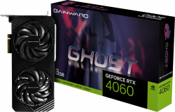 Видеокарта Gainward GeForce RTX 4060 Ghost, 8GB GDDR6, 128 bit, 3x DisplayPort 1.4a, HDMI 2.1a