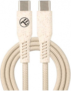 Tellur Green PD60W кабел за данни, USB-C - USB-C, 1 м, кремав