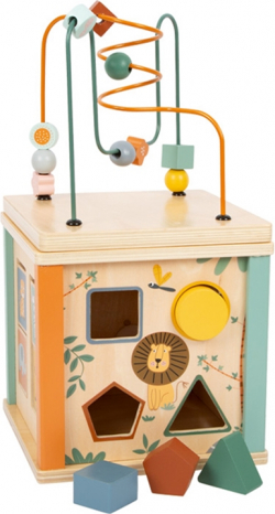 Small Foot Куб Сафари, дидактичен, дървен, 20 х 20 х 38 cm