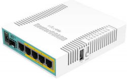 Рутер/Маршрутизатор MikroTik RB960PGS, 5x 10-100-1000, RouterOS v6, 802.3af, 802.3at, SFP, USB, PoE