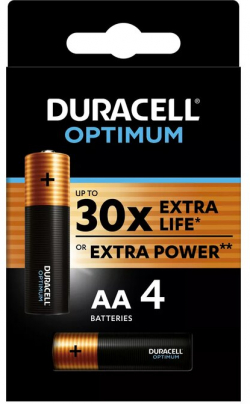 Батерия Алкална батерия DURACELL OPTIMUM LR6 -4 бр. в блистер- 1.5V