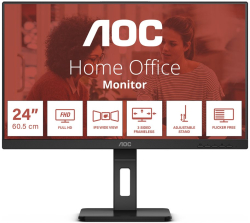 Монитор AOC 24E3QAF 23.8" 1920 x 1080 Full HD, IPS, 75Hz, 4ms, 1x HDMI, 1x VGA, 1x DP
