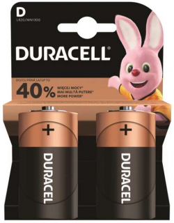 Алкална батерия DURACELL LR20 D -2 бр. в опаковка- 1.5V