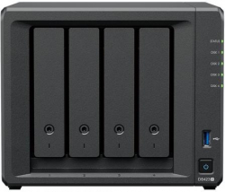 Мрежов сторидж (NAS/SAN) Synology NAS DS423+, за 4x SATA, До 108ТВ, 2x NVMe SSD, 2GB DDR4, 2x USB 3.2