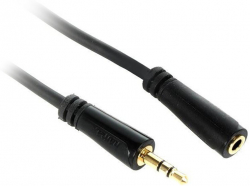 Кабел/адаптер  Аудио кабел HAMA 3.5mm M-3.5mm F удължител 2.5м 
