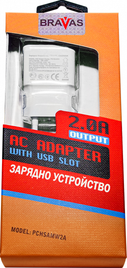 Принадлежност за смартфон  Зарядно устройство BRAVAS USB за стена 5V-2A, сертифицирано 