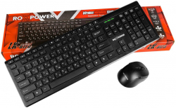 Клавиатура Roxpower LK-8175 комплект клавиатура+мишка, безжична wireless, черен цвят