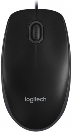 Мишка  Компютърна мишка с кабел Logitech B100 черна 