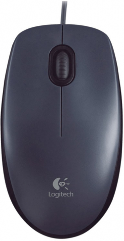 Мишка  Компютърна мишка с кабел Logitech M100 сива 