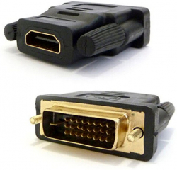 Кабел/адаптер  Преходник DVI 24+1 M - HDMI F 