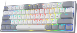 Клавиатура Redragon Fizz PRO K616, USB Type-C, Bluetooth 5.0, RGB, Red switch, Сив